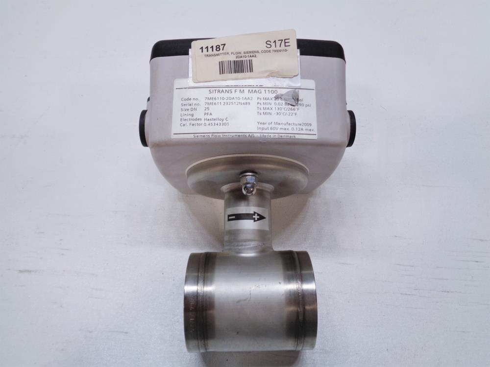 Siemens Sitrans F M Mag 1100 Electromagnetic Flow Sensor 7ME6110-2DA10-1AA2